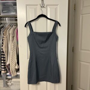 Princess Polly Blue Pinstripe Mini Dress